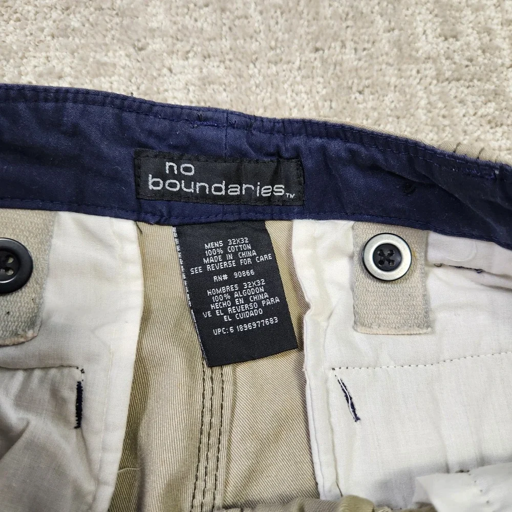 Vintage No Boundaries Cargo Pants Men 32x32 Baggy Paratrooper Wide Leg Y2K Trip - Picture 13 of 15
